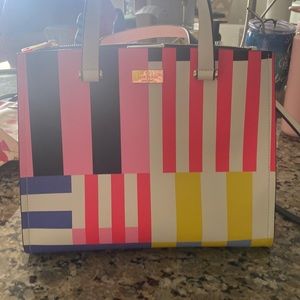 Kate spade multicolor top handle bag with strap